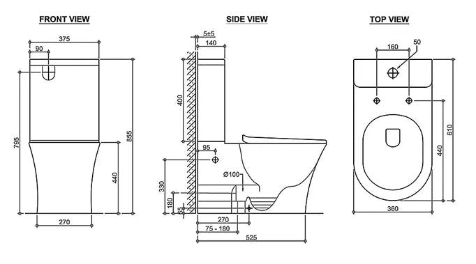 Newport Rimless Toilet Suite (7119664742551)