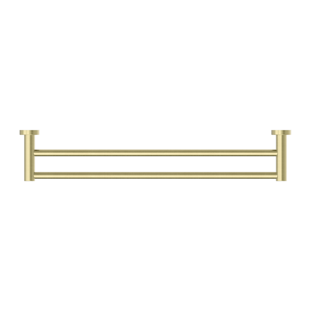 Nero Mecca Double Towel Rail 600mm Brushed Gold