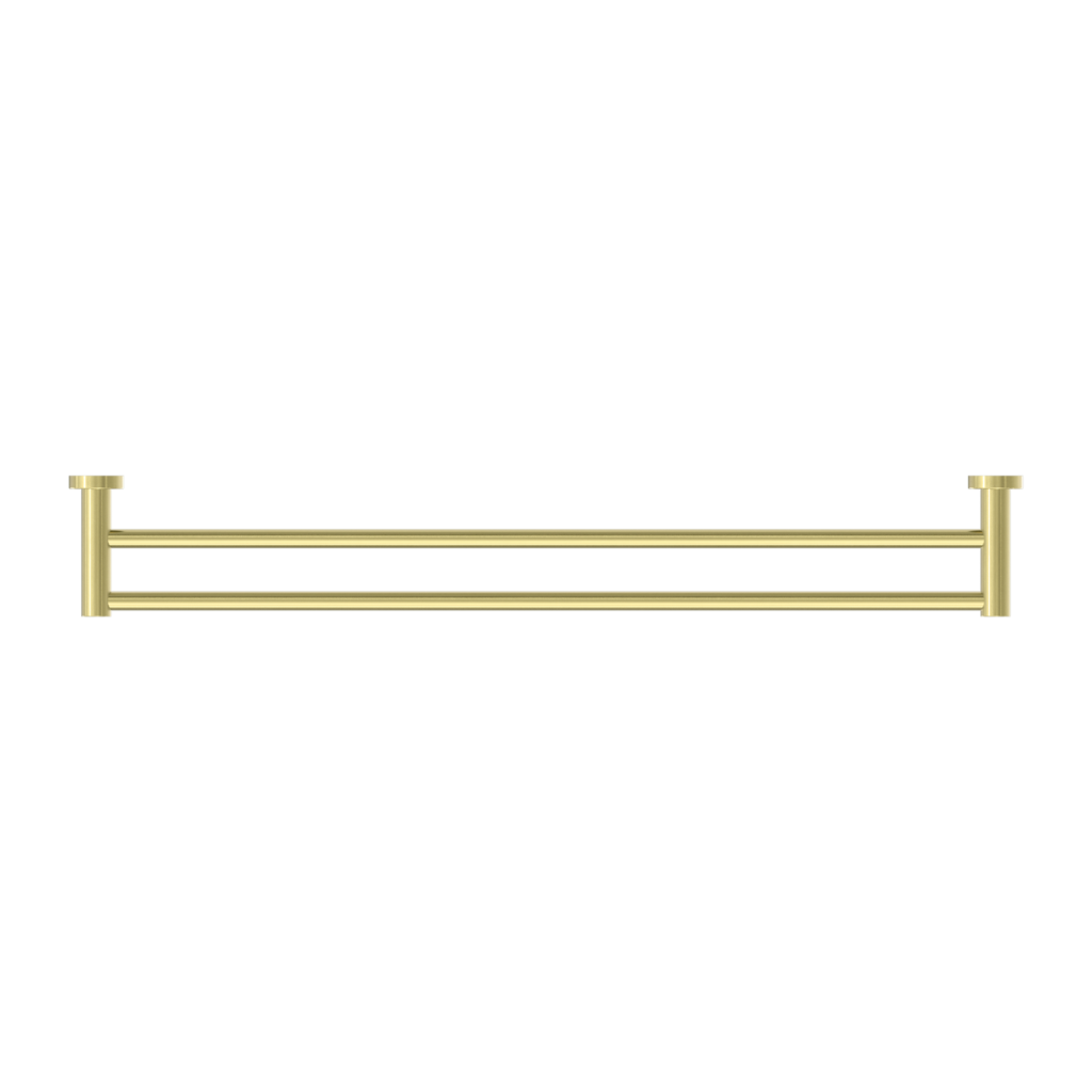 Nero Mecca Double Towel Rail 800mm Brushed Gold