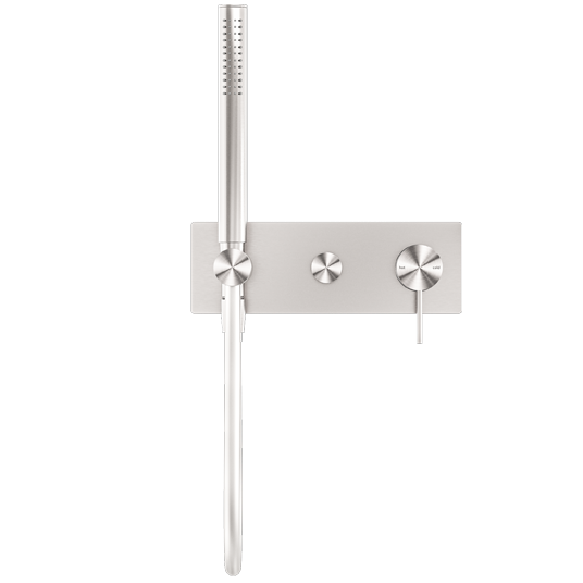 Nero Mecca Shower Mixer Diverter System Brushed Nickel