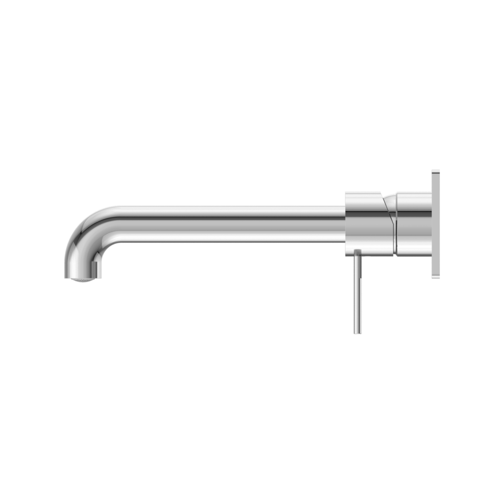Nero Mecca Wall Basin/Bath Mixer Set With Back Plate Chrome