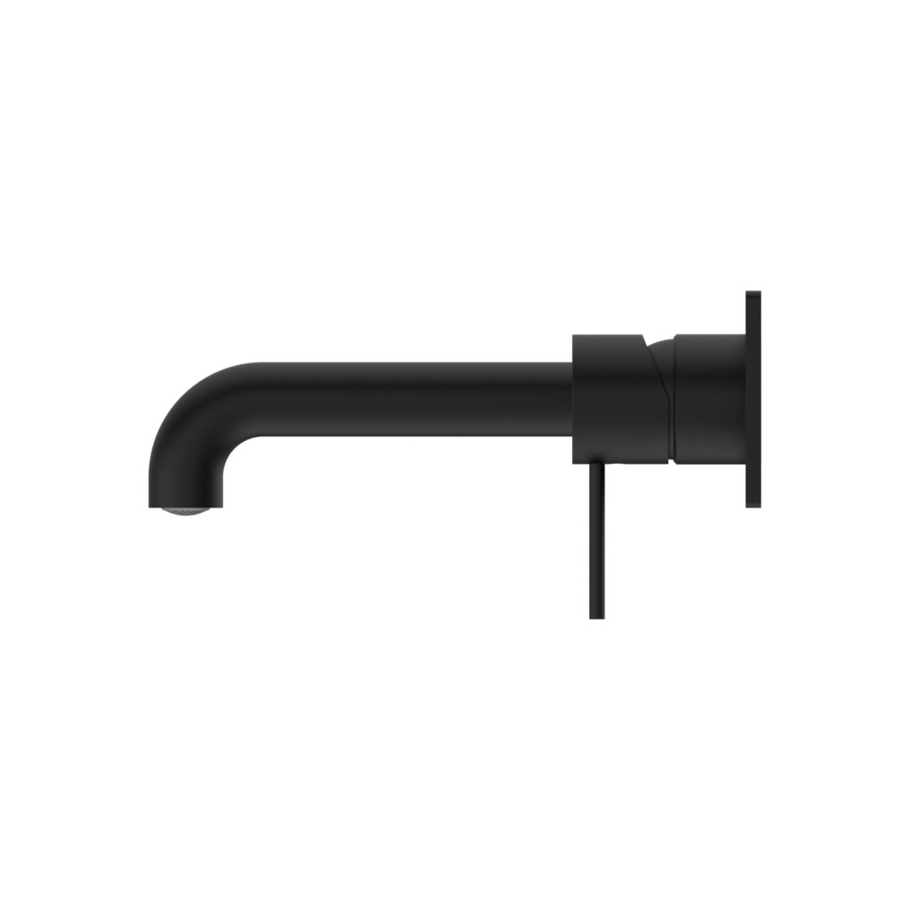 Nero Mecca Wall Basin/Bath Mixer Set With Back Plate Matte Black