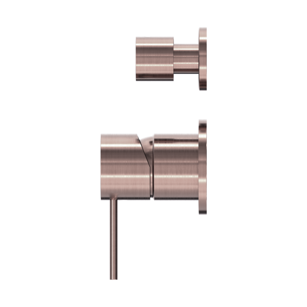 Nero Mecca Shower Mixer With Detached Diverter Button Brushed Bronze
