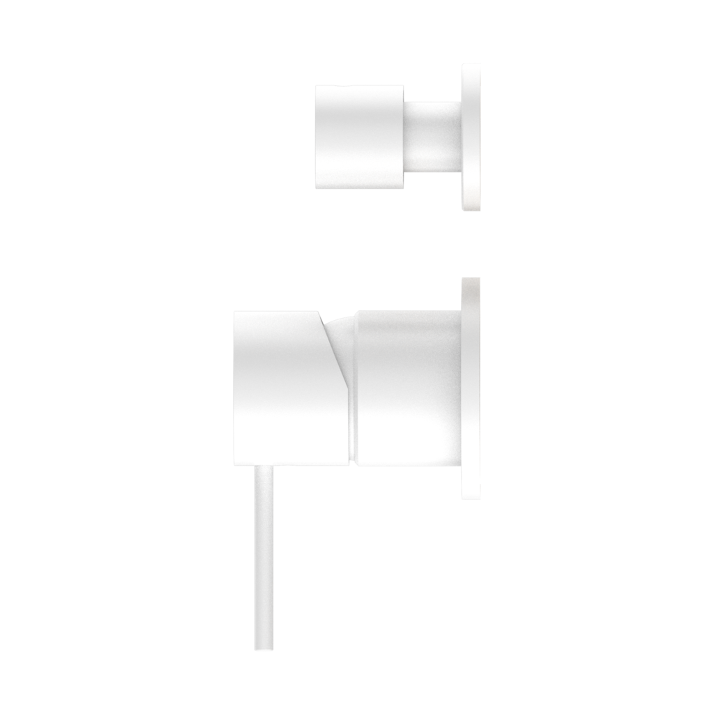 Nero Mecca Shower Mixer With Detached Diverter Button Matte White