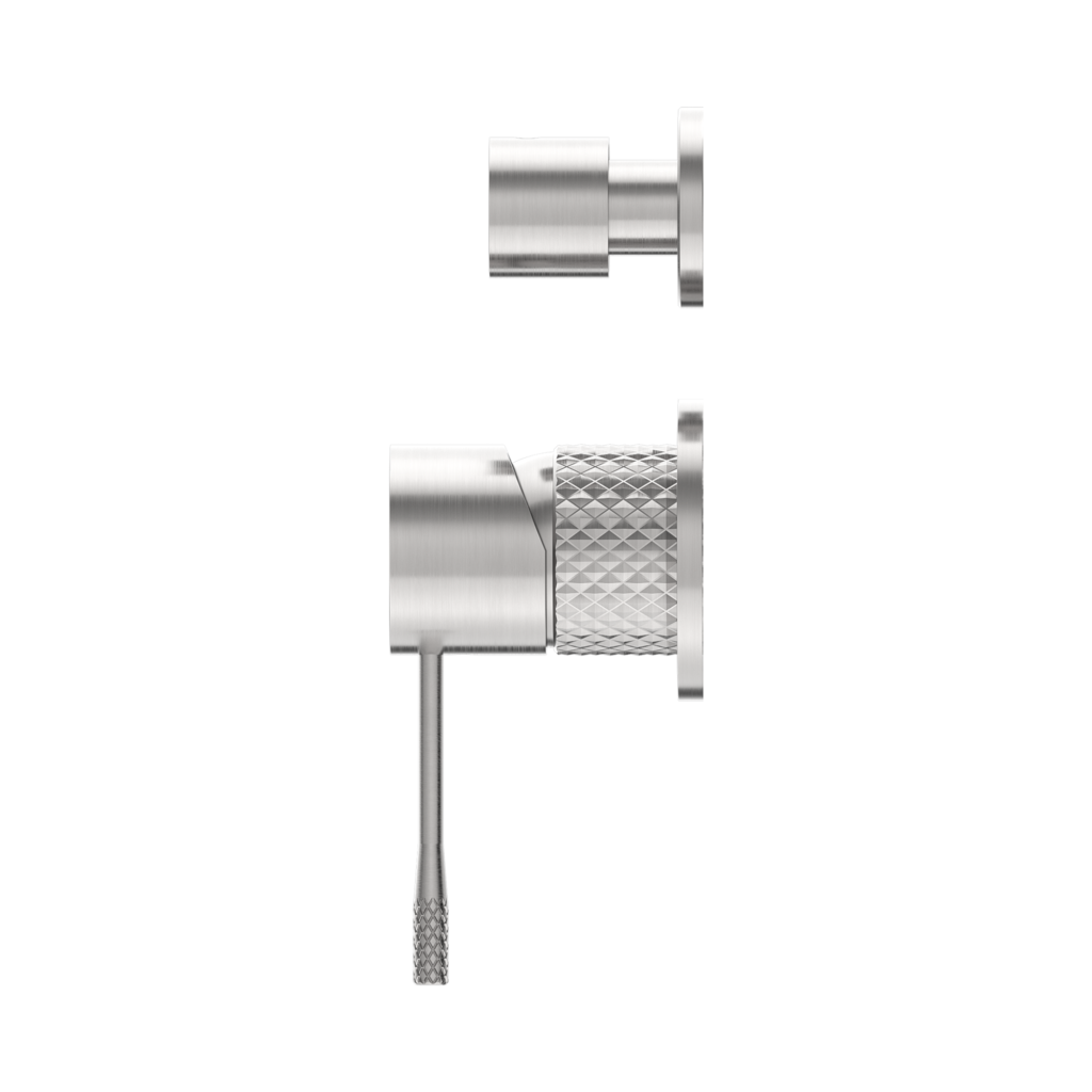 Nero Opal Shower Mixer With Detached Diverter Button Brushed Nickel