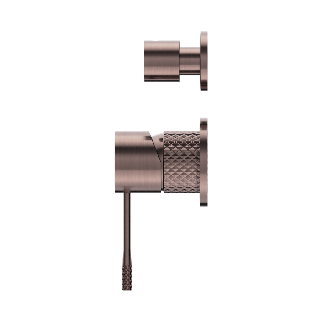 Nero Opal Shower Mixer With Detached Diverter Button Brushed Bronze