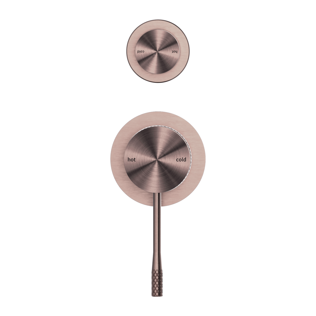 Nero Opal Shower Mixer With Detached Diverter Button Brushed Bronze