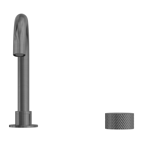 Nero Opal Progressive Bench Basin Mixer Set Graphite