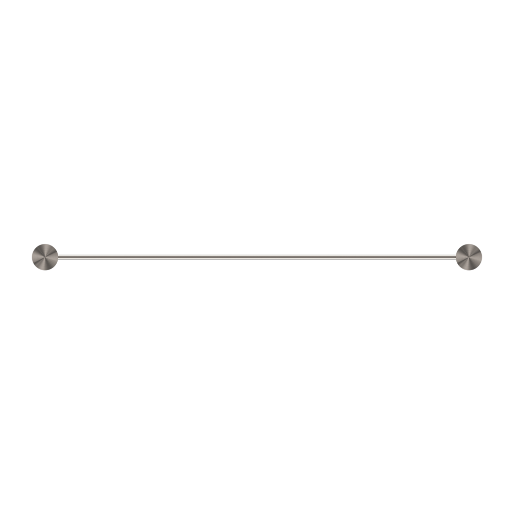 Nero Opal Double Towel Rail 800mm Brushed Nickel