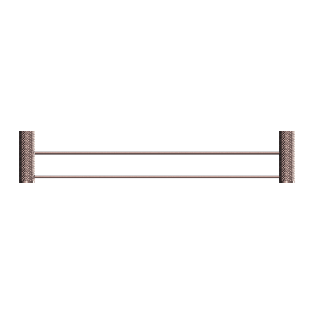 Nero Opal Double Towel Rail 800mm Brushed Bronze