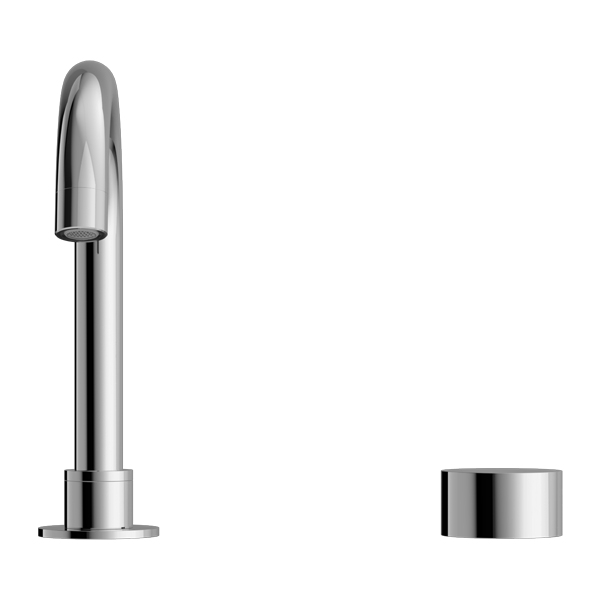 Nero Kara Progressive Bench Basin Mixer Set Chrome