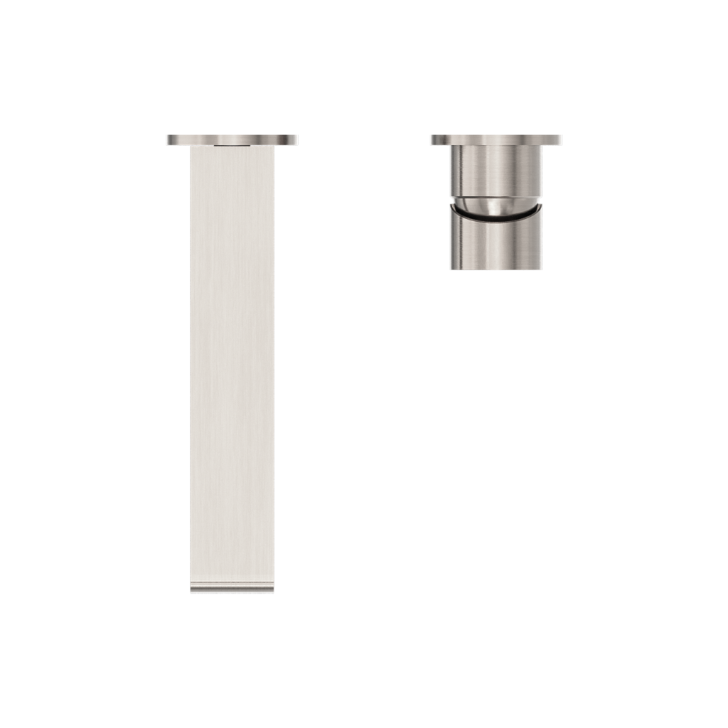 Nero Bianca Wall Basin/Bath Mixer set Brushed Nickel