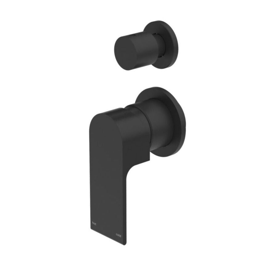 Nero Bianca Shower Mixer With Diverter Matte Black