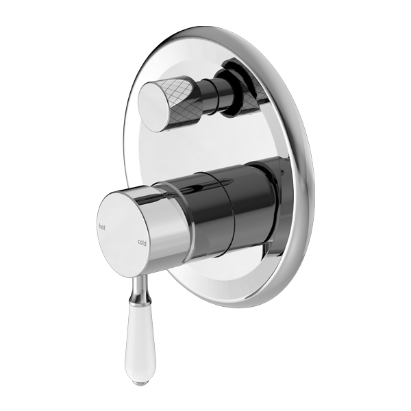 Nero York Shower Mixer With Diverter Brushed Nickel