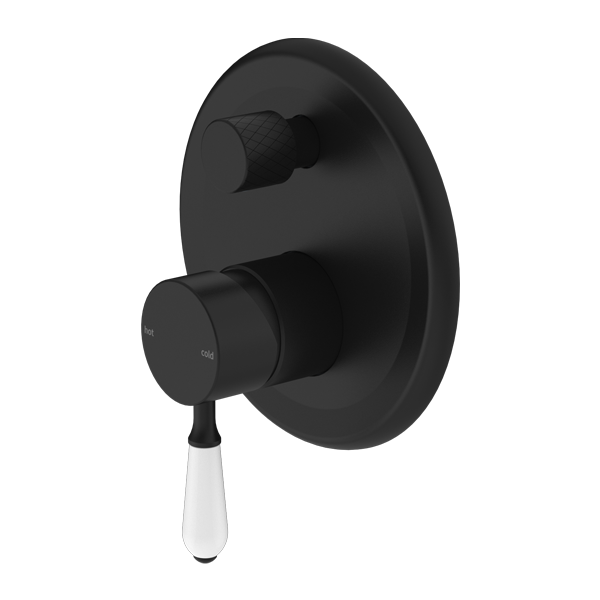 Nero York Shower Mixer With Diverter Matte Black