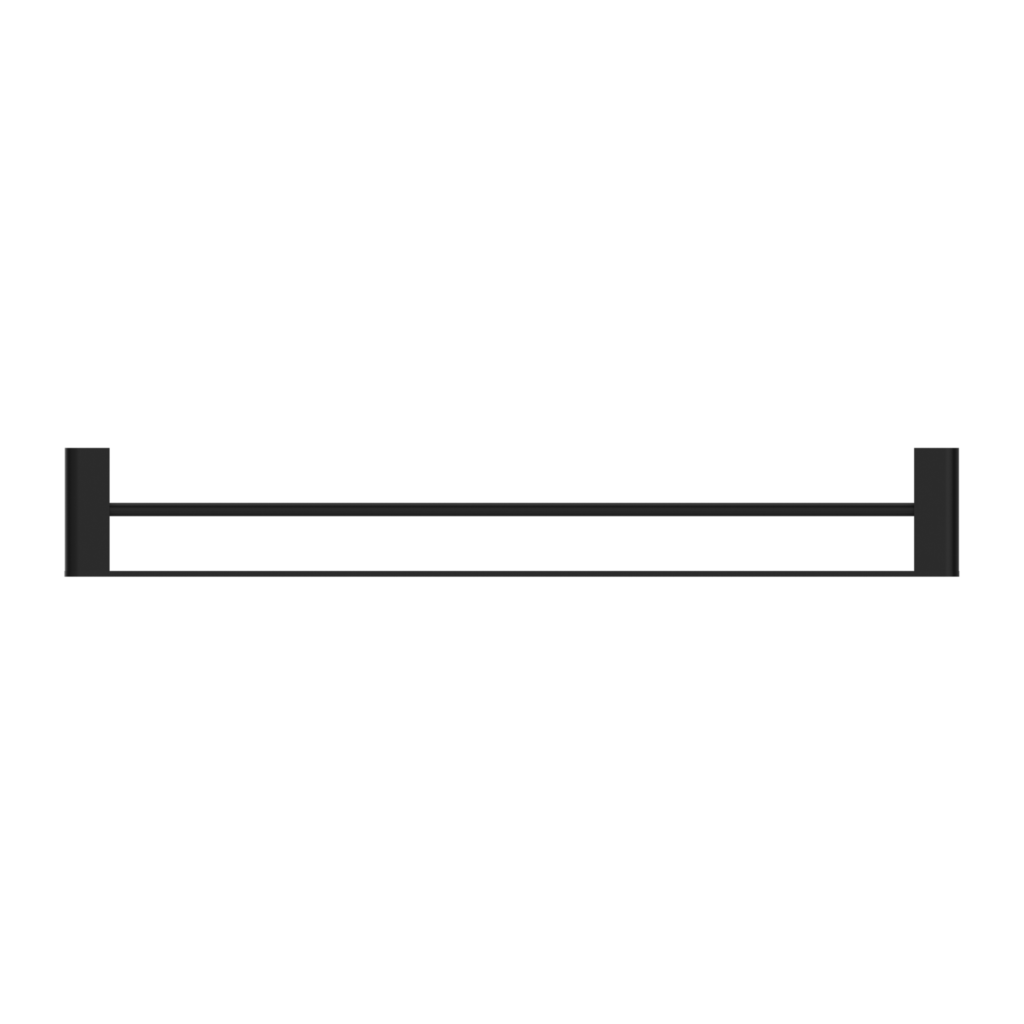Nero Bianca Double Towel Rail 800mm Matte Black