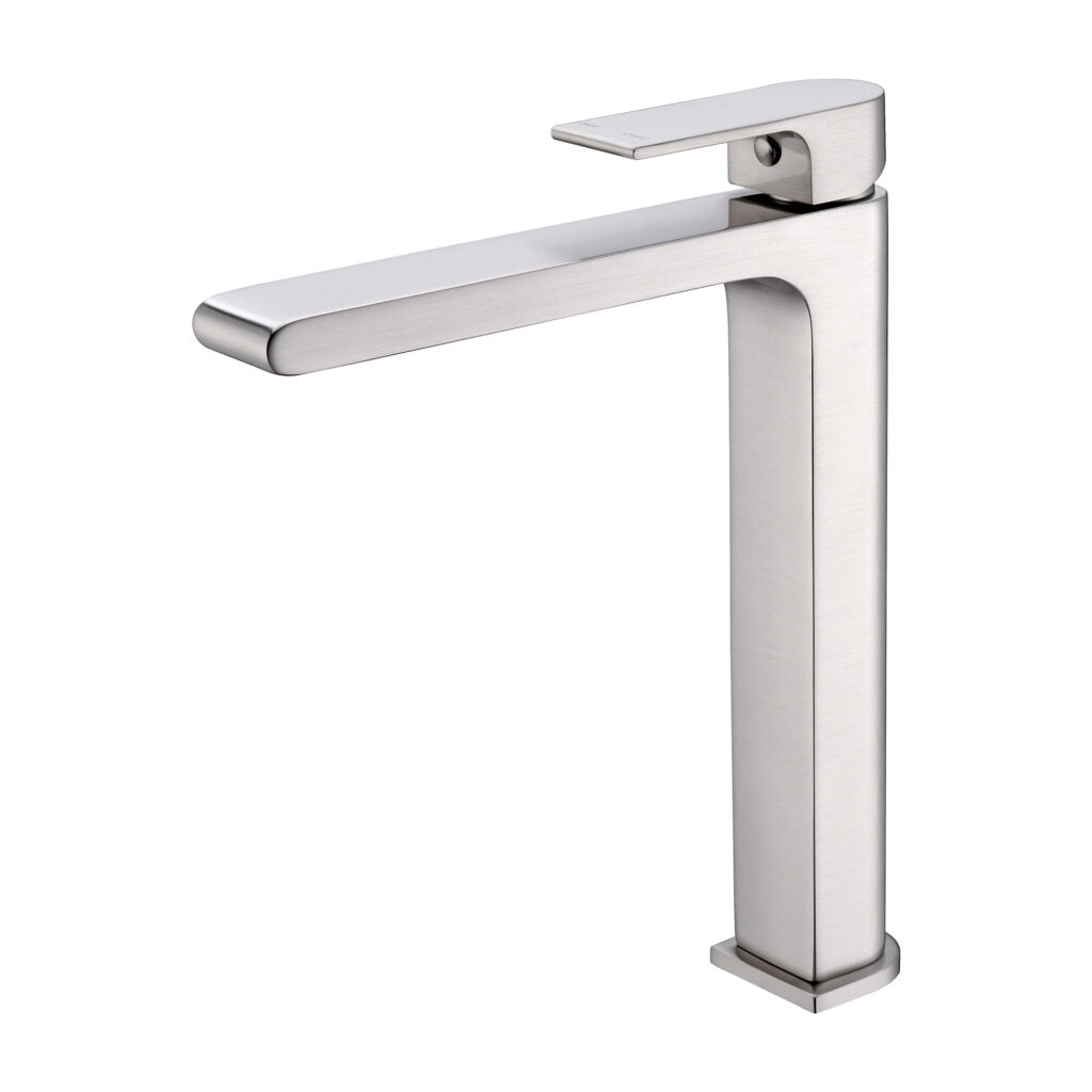 Nero Bianca Extended Basin Mixer Brushed Nickel