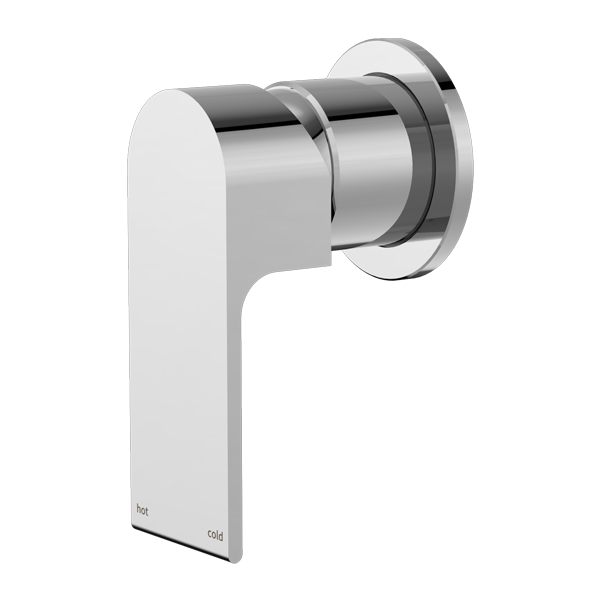 chrome bath /shower in wall water and temperature controller