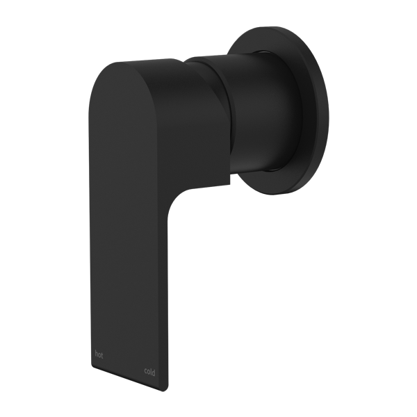Matte black in wall bath /shower water mixer with paddle handle