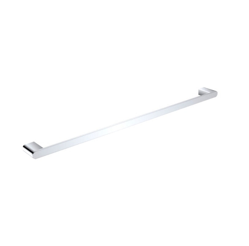 A single towel rail with a chrome finish, 800mm in length, from Nero's Bianca collection.
