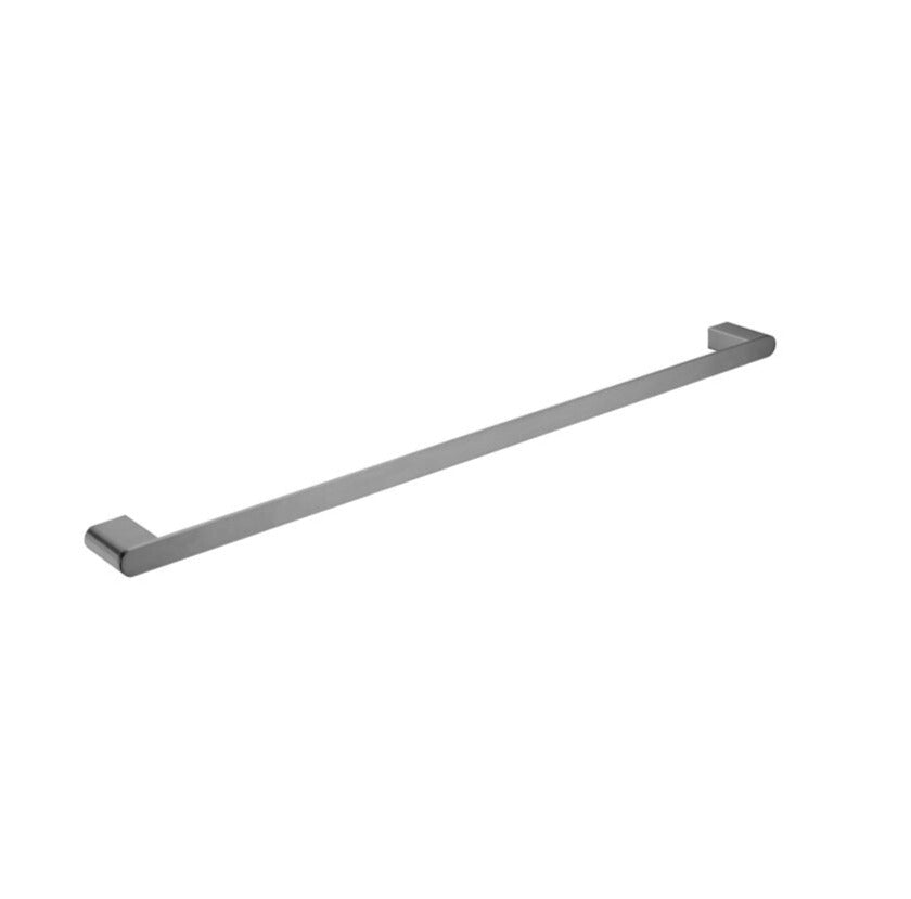 A single towel rail with a gunmetal finish, 800mm in length, from Nero's Bianca collection.