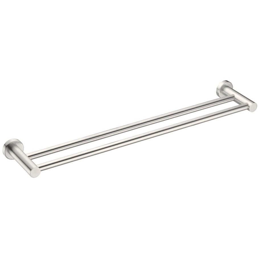 double towel rail brushed nickel