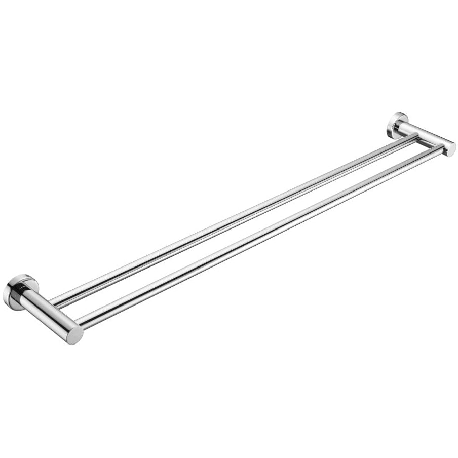 800mm chrome bathroom double towel rail