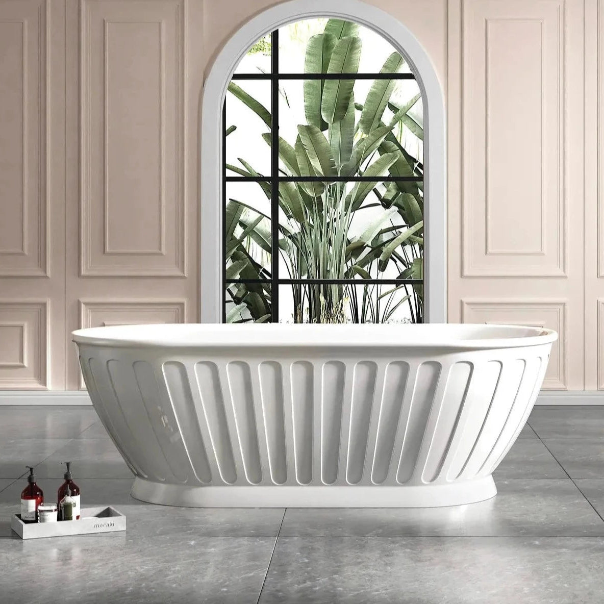 Otti Kensington 1700mm Freestanding Acrylic Bath Gloss White