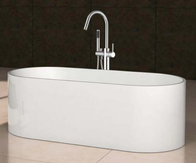 1550mm Solid Surface iStone Matte Finish Freestanding Bath