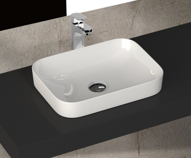 thin edge gloss white italian surface mount bathroom vanity ceramic basin