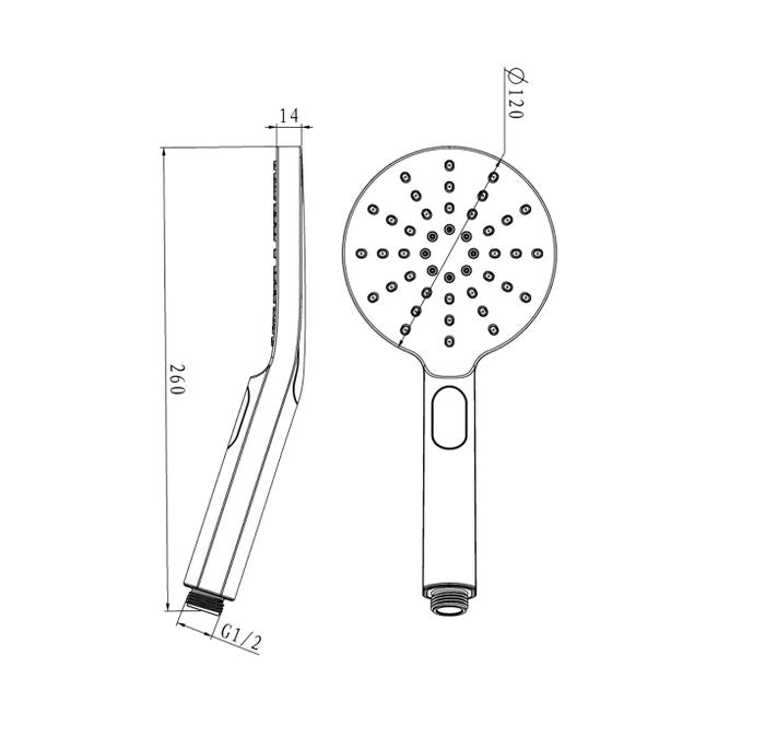 Pavia Hand Shower Brushed Nickel (7153017684119)