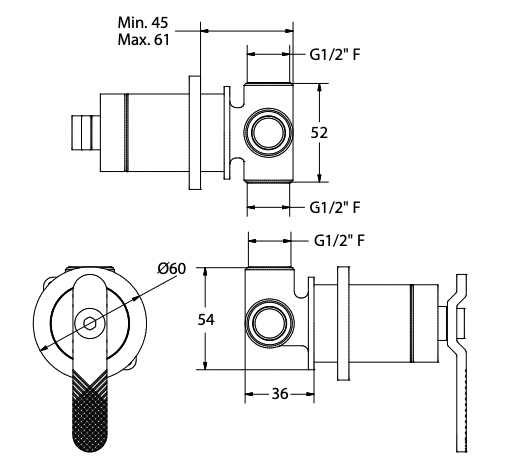 Bold Lever Shower/Bath Mixer (7159946641559)