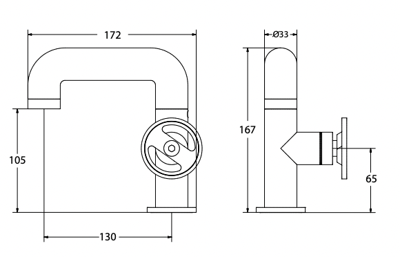 Bold Handwheel Basin Mixer (7159806394519)