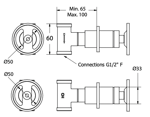 Bold Handwheel Wall Top Assemblies (7159843913879)