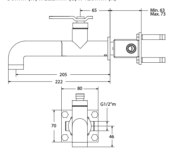 Bold Lever Wall Spout (7159948902551)
