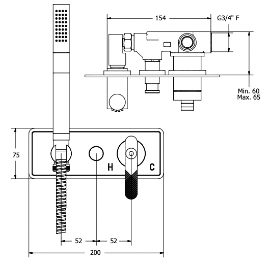 Bold Lever Hand Shower with Diverter (7159958339735)