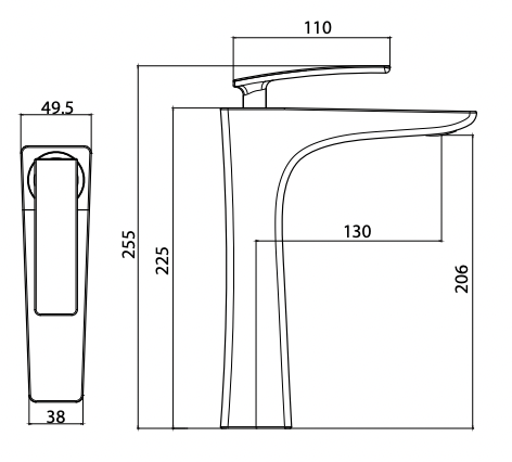 Perla Extended Basin Mixer (7159975706775)