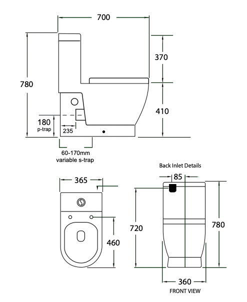 Paco Jaanson Nexgen Gloss White Back to Wall Toilet Suite