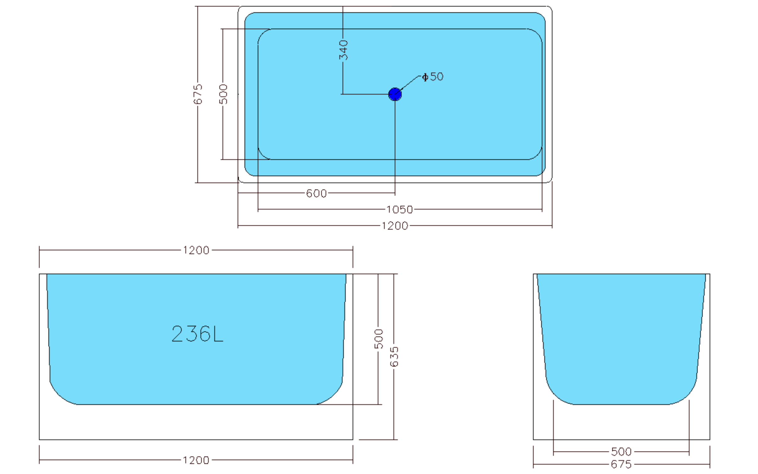 Donii Argon Freestanding Bath 1000/1200