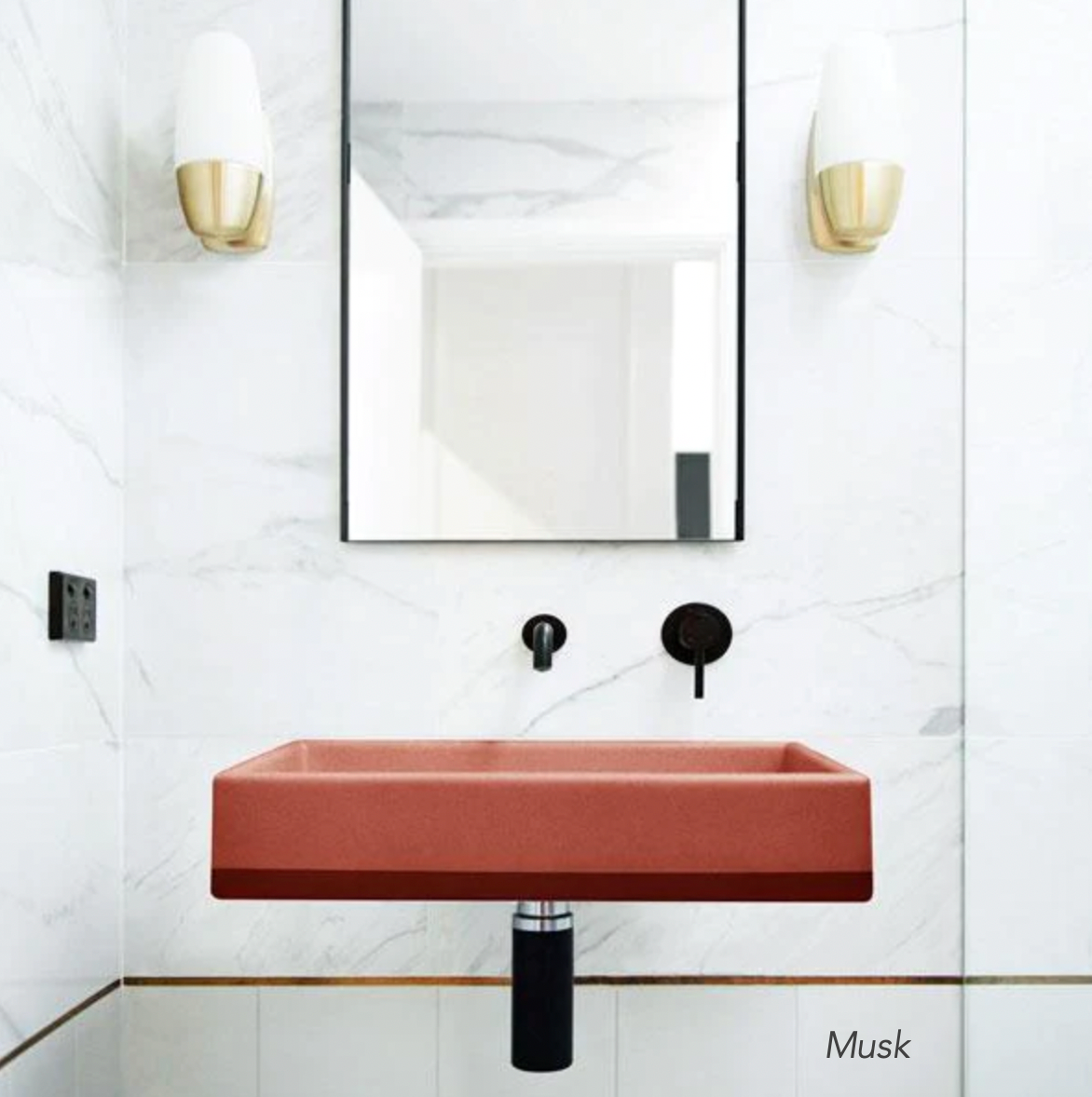 Nood Co Box 02 Basin Two Tone Wall Hung