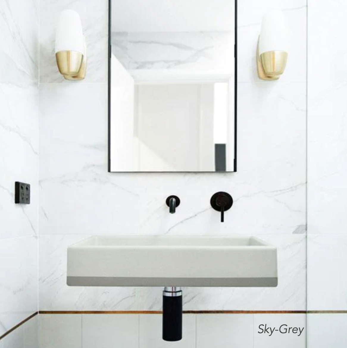 Nood Co Box 02 Basin Two Tone Wall Hung