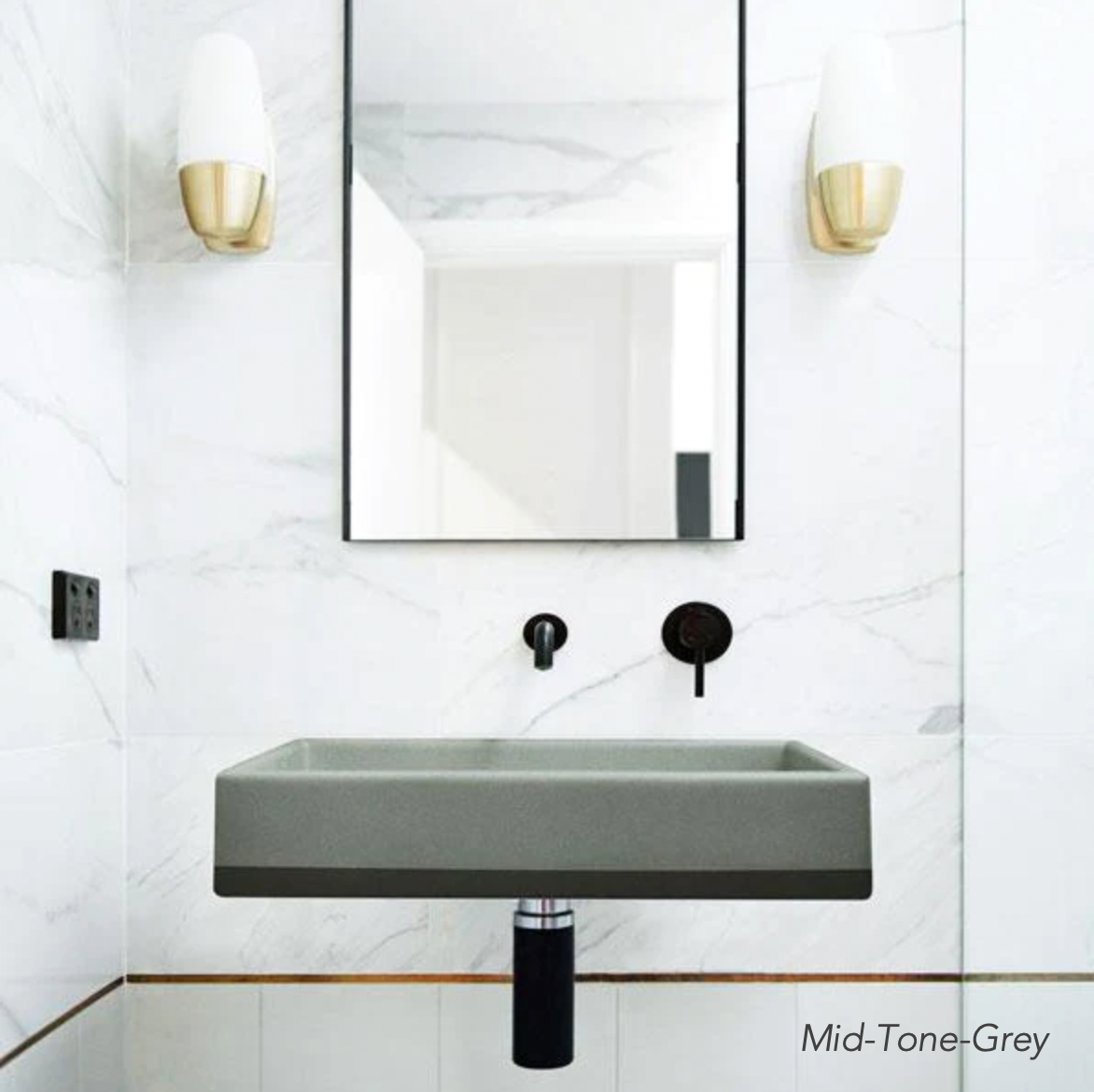 Nood Co Box 02 Basin Two Tone Wall Hung