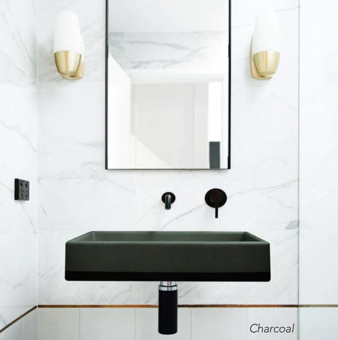 Nood Co Box 02 Basin Two Tone Wall Hung