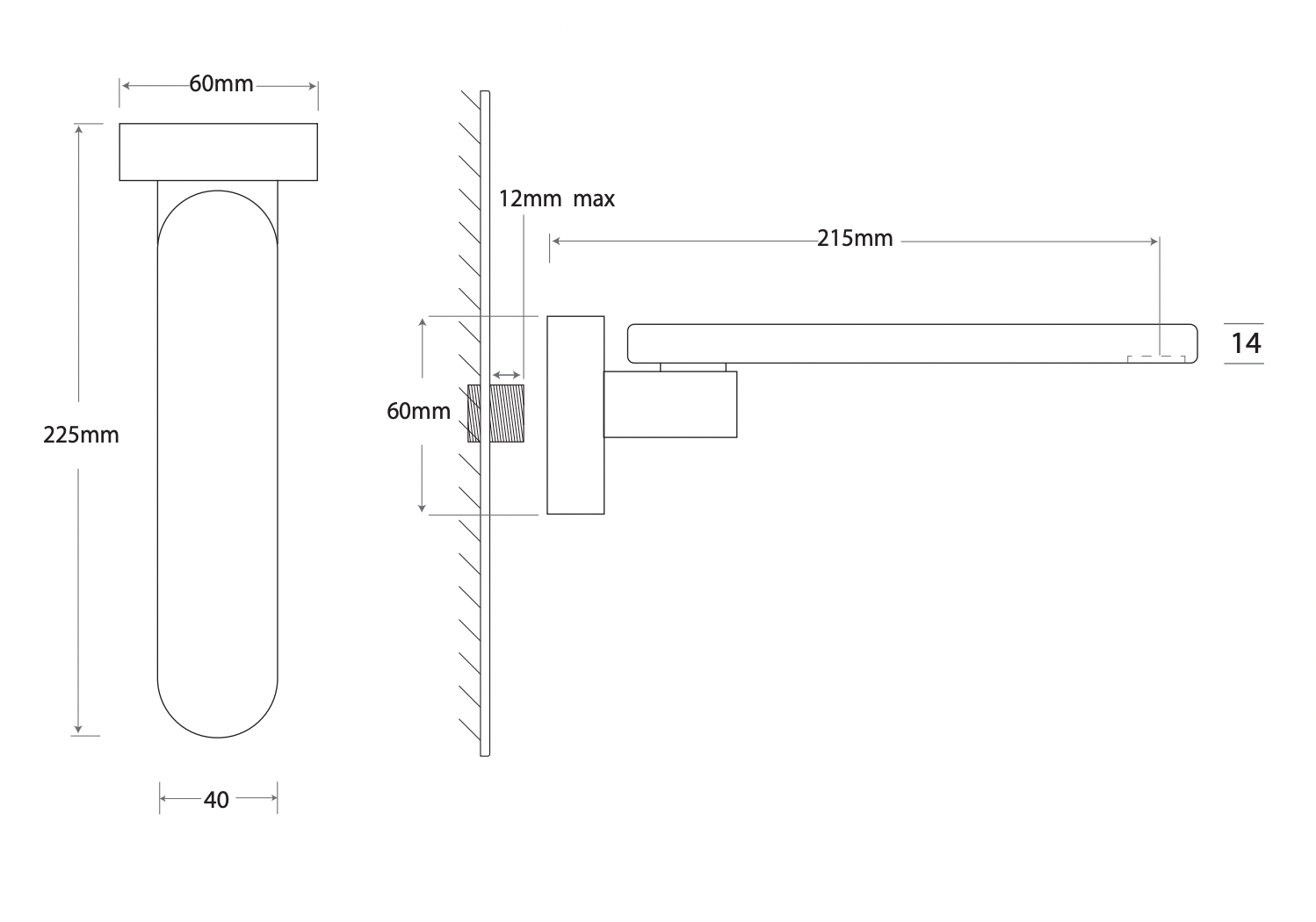ADP Cosmopolitan Wall Spout Brushed Nickel
