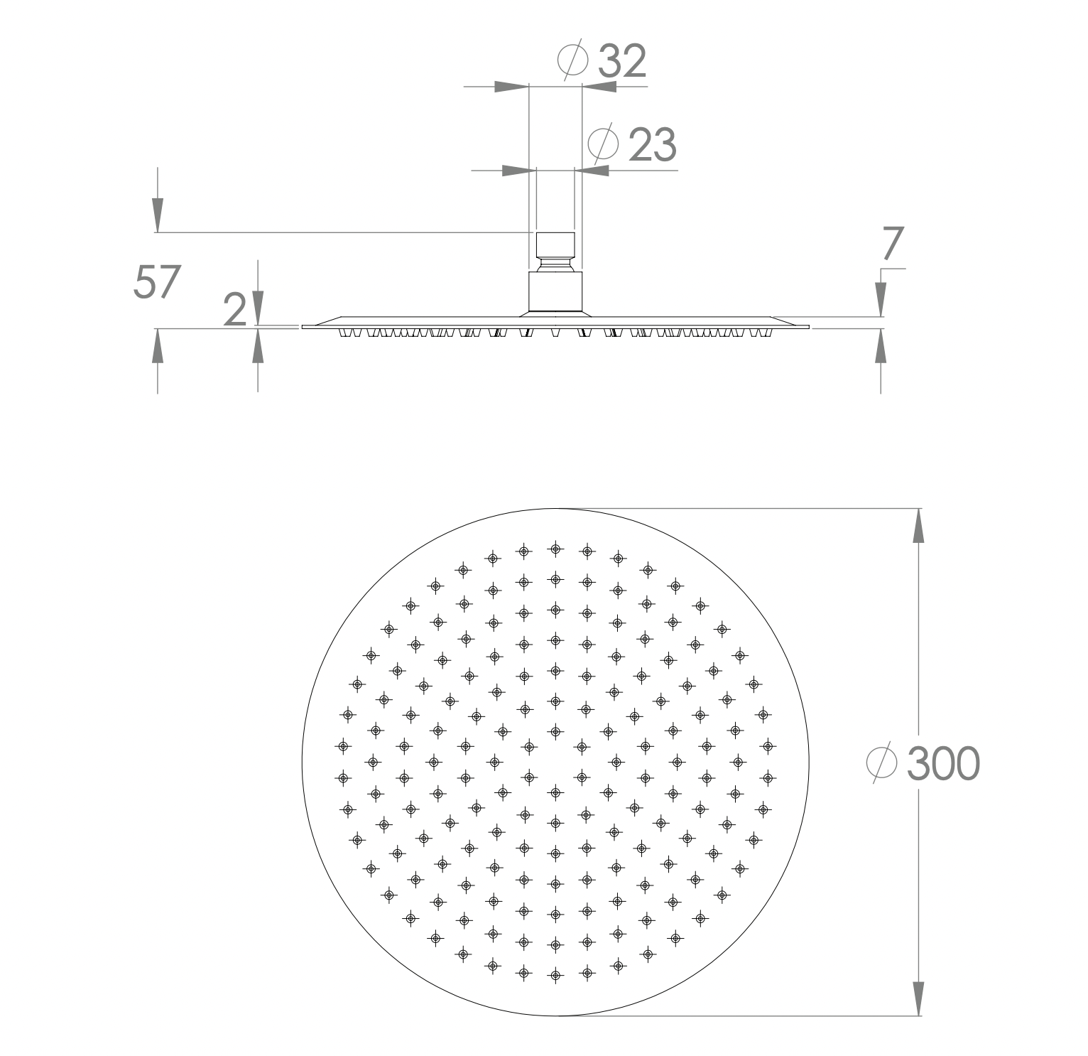 ADP Soul Shower Head 300mm Brushed Brass
