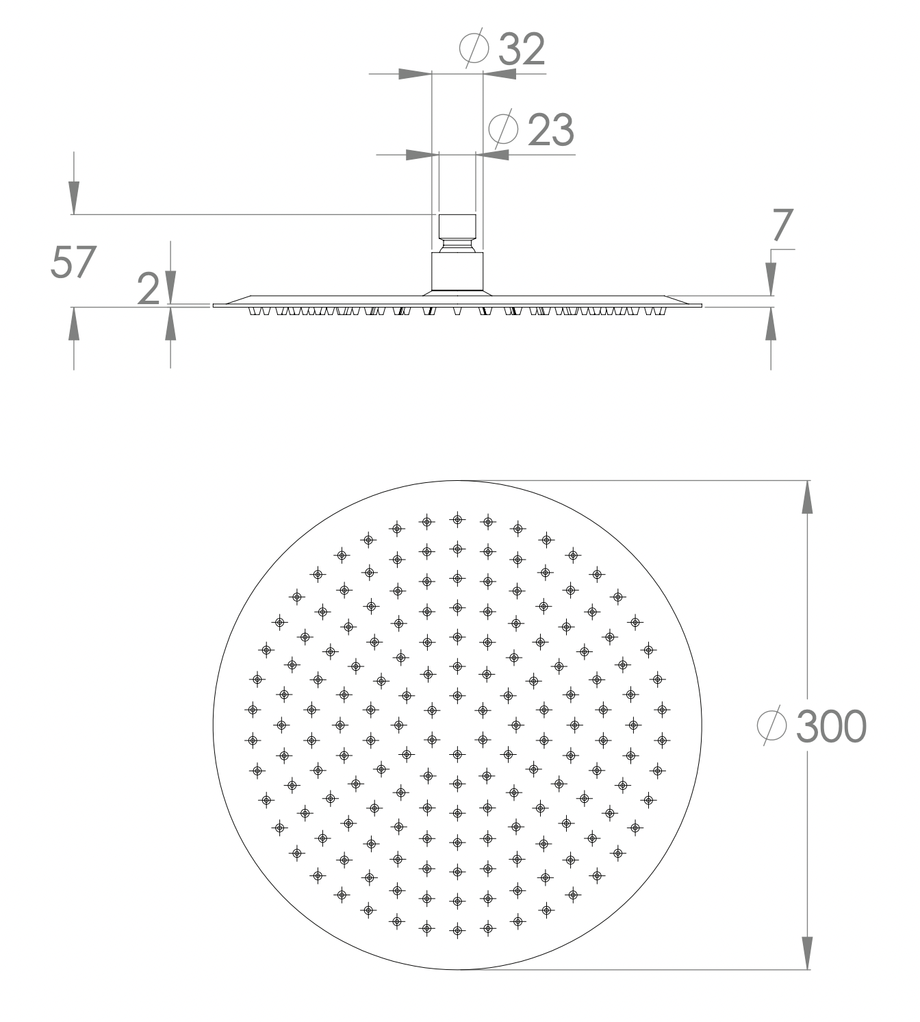 ADP Soul Shower Head 300mm Matte White