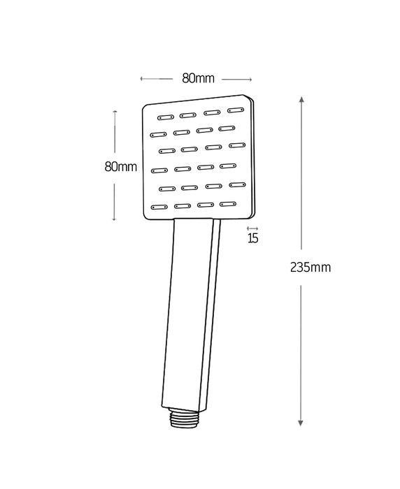 Taran Shower Rail Gun Metal (7153179918487)