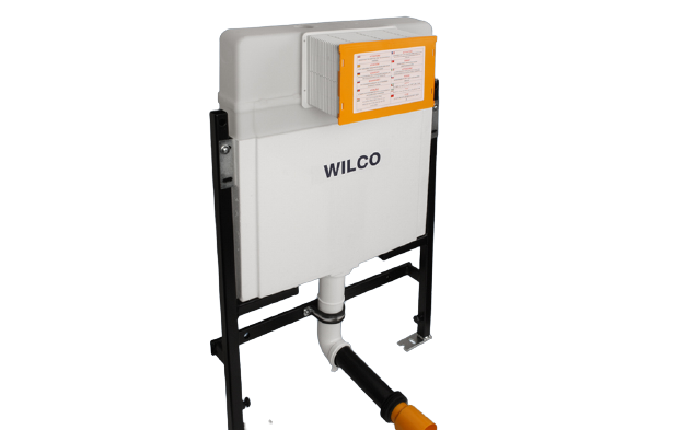 in wall cistern with fram for floor mount toilet pans