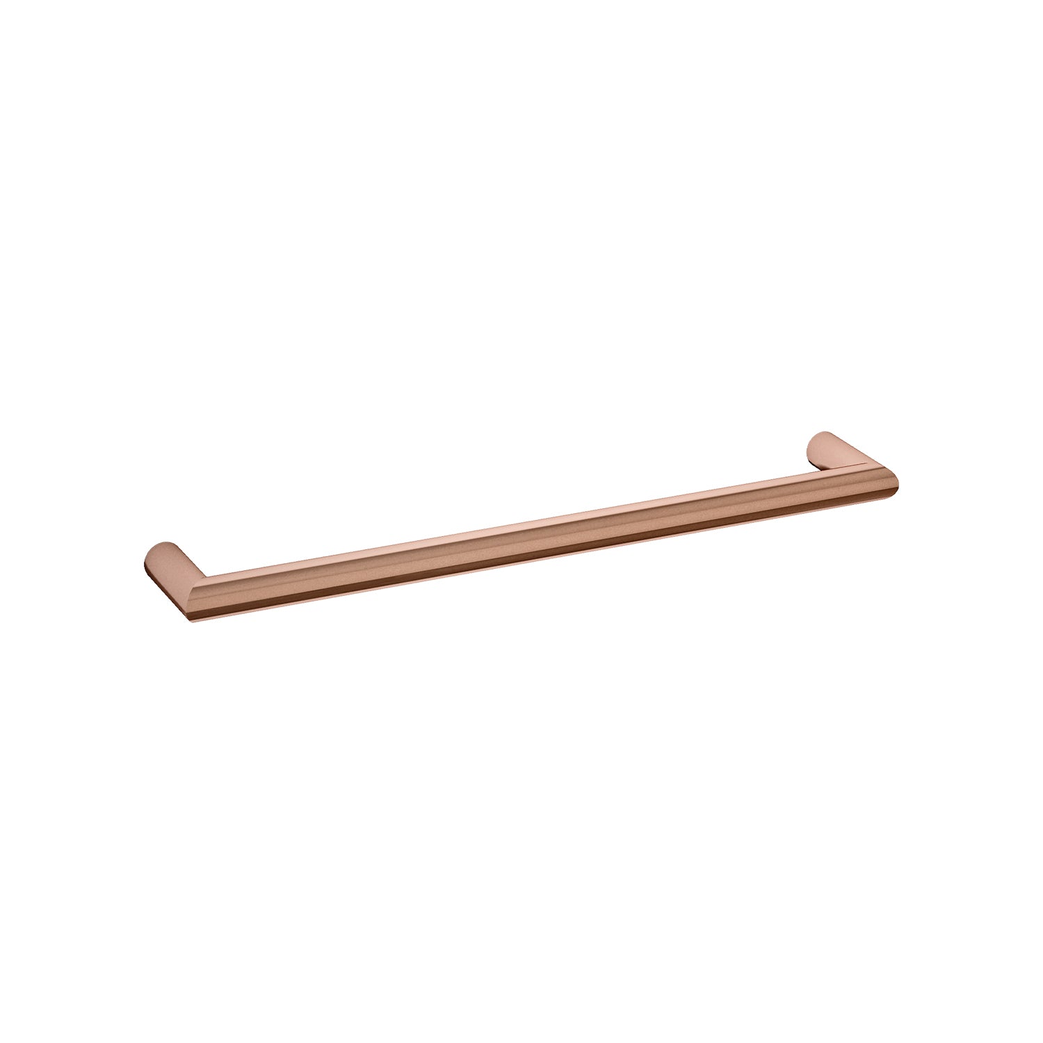 600mm rose gold heated towel rail