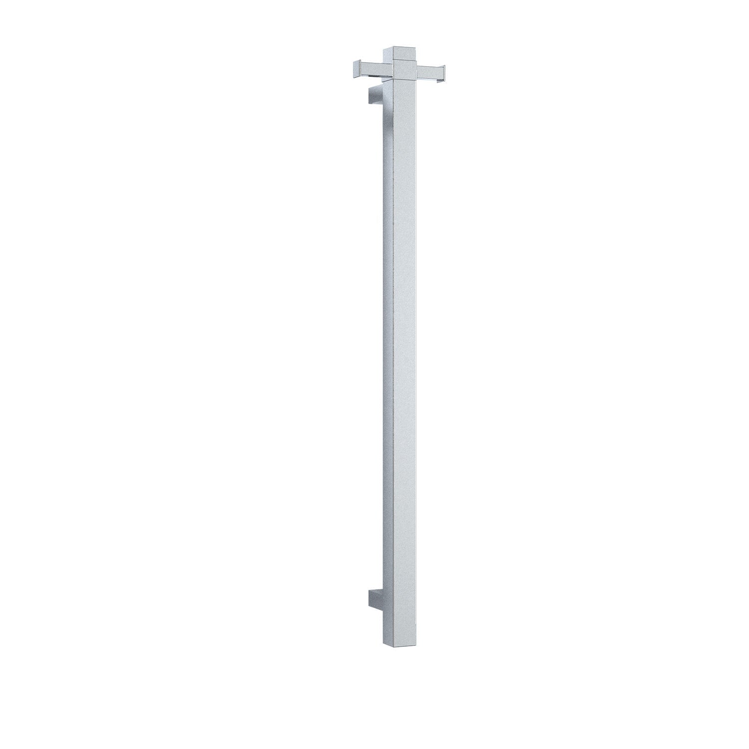 Thermogroup Straight Square Vertical Single Heated Towel Rail Polished Stainless Steel